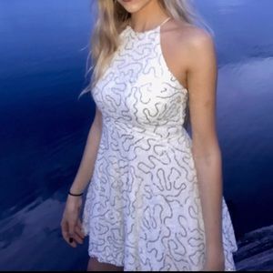 White, above the knee, Homecoming dress